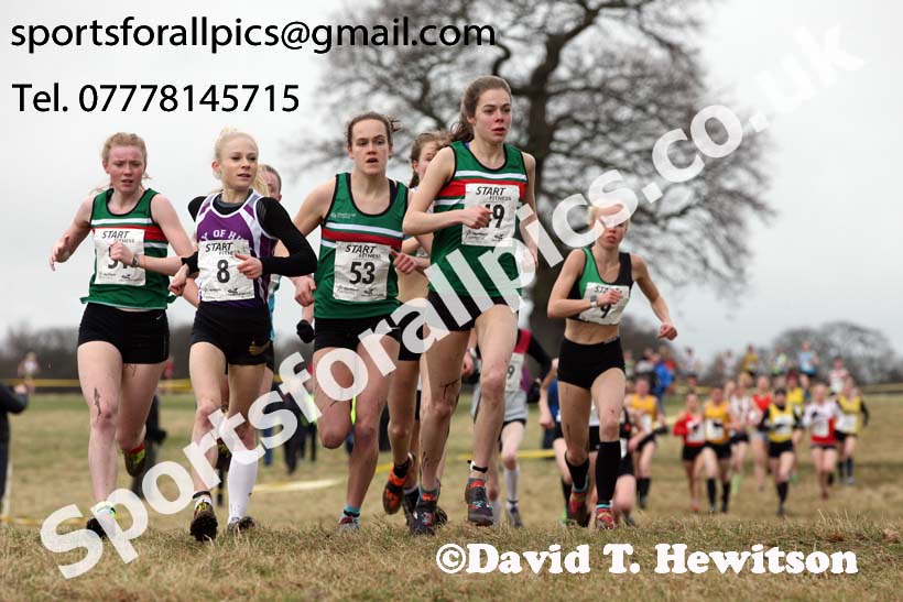 Junior womens 2018 Northern Cross Country Champs., Harewood House, Leeds. Photo: David T. Hewitson/Sports for All Pics